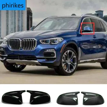 1 Пара Для BMW X3 G01 X4 G02 X5 G05 2018 2019 2020 + X6 2019 2020 Крышка Зеркала Заднего Вида из Углеродного Волокна Боковая Дверь Крышки Заднего Вида