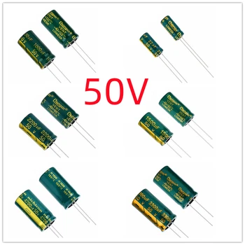 10/50/100 шт./лот Высокочастотный алюминиевый электролитический конденсатор 50V 82uF DIP