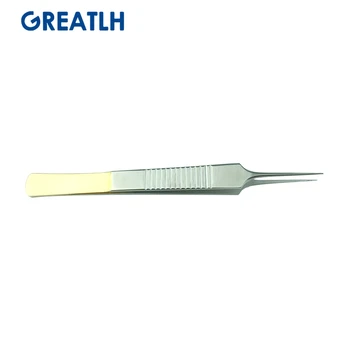 10 см Косметический пинцет из нержавеющей стали с зубьями/ без зубов Инструмент для пластической хирургии 0,4 мм / 0,6 мм / 0,8 мм