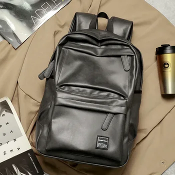 2023 Новый мужской рюкзак, повседневный модный рюкзак, мужская женская школьная сумка из мягкой искусственной кожи, дорожные рюкзаки большой емкости, сумки для путешествий