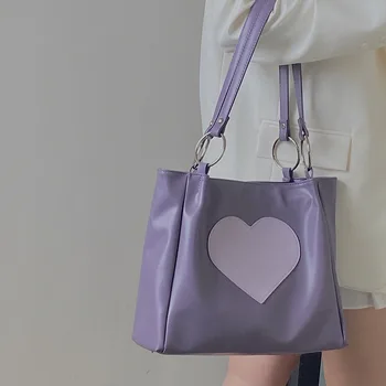 2023 Сумка Модная Большая Вместительная Любовная сумка Через плечо В стиле Колледжа, женская сумка для пригородных поездок сумка женская