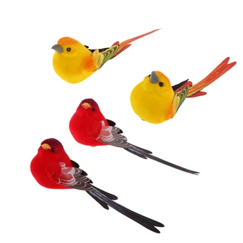 4шт 3-дюймовых декоративных мини-птичек из искусственной пены Love Birds DIY Craft Свадебный декор