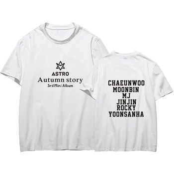 ASTRO Album Autumn Story, Свободная повседневная футболка в стиле унисекс с круглым вырезом и короткими рукавами, Летняя одежда, подарки для фанатов, Коллекционирование подарков для пары