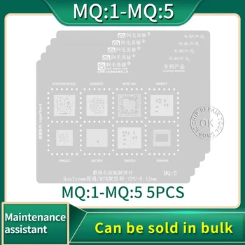 Amaoe MQ 1 2 3 4 5 Трафарет для Реболлинга BGA для SM 8250 6125 7150 7250 845 865 MT6885Z MT6768V Qualcomm MTK CPU RAM Chip Стальная Сетка
