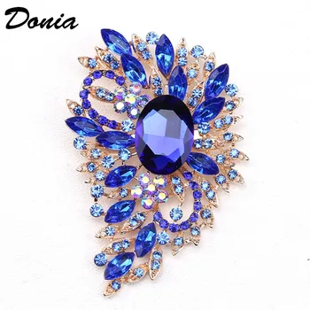 Donia jewelry Европа и Соединенные Штаты, брошь в модном цвете, большая стеклянная брошь, Рождественская брошь, аксессуары для женской одежды