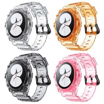 Galaone Прозрачный Цельный Ремешок Для Samsung Galaxy Watch5 4044 мм Спортивный Браслет С Корпусом Для Watch4 TPU Браслет