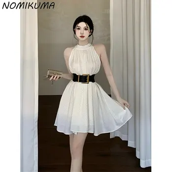 Nomikuma, модное платье с бриллиантовым вырезом, женское летнее новое повседневное платье трапециевидной формы без рукавов с открытыми плечами, новинка 2023 года