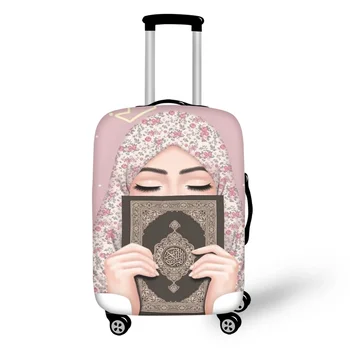 Twoheartsgirl, лицо в хиджабе, мусульманские Гриллы, защитные чехлы для багажа, эластичный чемодан, моющиеся чехлы на молнии.