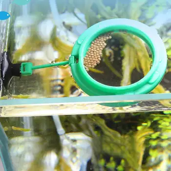 Аквариум для кормления рыб Станция подачи аквариумных рыбок Плавающий пищевой круг для плавучести водных растений 1 шт. кормление с присоской