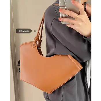 Большая вместительная мода 2023 года, новая женская сумка-ведро через плечо, дизайнерская роскошная кожаная сумка высокого качества, ручная работа