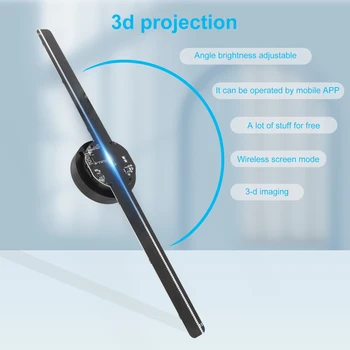 Вентилятор проектора с 3D голограммой 42 см 224 светодиода Wifi Лампа для голографического проектора Рекламная машина видеопроигрыватель
