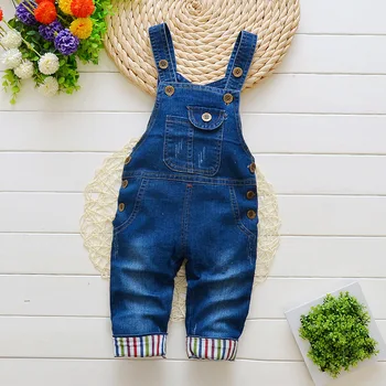 Весенне-осенние детские комбинезоны, джинсовая одежда для новорожденных детей, джинсовые комбинезоны, комбинезоны для малышей / маленьких девочек, нагрудники