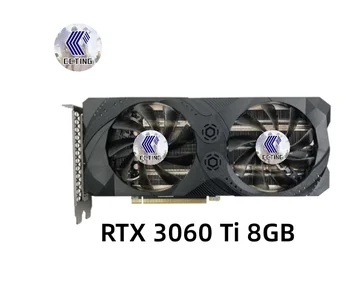 Видеокарты RTX 3060 Ti 8GB GDDR6 GPU Компьютер PC 192 бит DP * 3 PCI Express X16 4.0 Игровая видеокарта placa de video