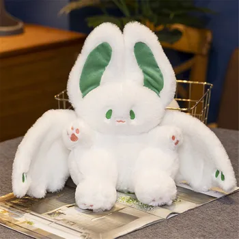 Волшебный Дух Кролика Плюшевая игрушка Белая Летучая мышь Милое Животное Креативная Забавная Мягкая подушка Кролик Девочка Малыш Подарки на День рождения