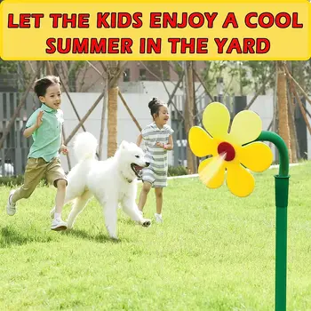 Вращающийся на 720 градусов Солнечный цветок, танцующая маргаритка, разбрызгиватели для газона, украшение сада, разбрызгиватели для двора для полива и игр детей