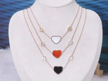 Высококачественная текстура европейского и северного ветра, оригинальное женское ожерелье CHAOPAI классического дизайна в форме сердца из стерлингового серебра 925 пробы sw