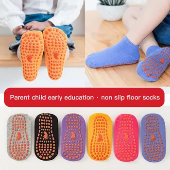 Детские носки для малышей, детские носки с противоскользящим захватом, впитывающие пот, дышащие гольфы для массажа ног для взрослых / детей, носки для лодыжек