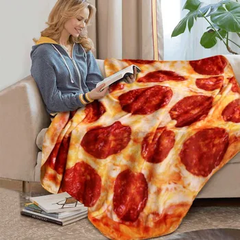 Детское одеяло для фотосъемки, Имитирующее Одеяло для блинов, Высококачественное Фланелевое Одеяло для пиццы, Круглое Дизайнерское Одеяло для путешествий с пончиками и Гамбургерами