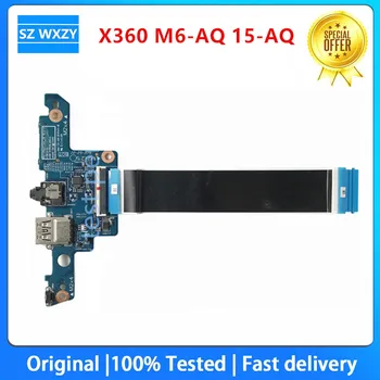 Для ноутбука HP X360 M6-AQ 15-AQ 15T-AQ USB Плата кнопки питания с кабелем 856808-001 15875-1 448.07N02.0011 100% Протестировано Быстрая доставка
