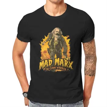 Забавная футболка Mad Karl Marx The Class Warrior, мужские хлопчатобумажные футболки, коммунистический мем, удобные футболки с коротким рукавом, летняя одежда