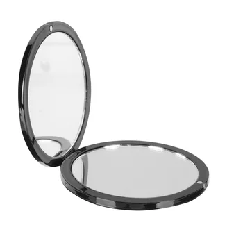 Зеркальце для макияжа, карманный туалетный столик для путешествий, компактная Миниатюрная круглая косметичка для рук, портативная увеличительная складная женская сумочка с двойным