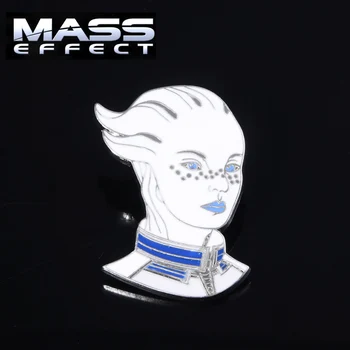 Игра Mass Effect Эмалевые Булавки Брошь Мультяшная Фигурка Лиары Значок Булавки Для Фанатов Косплей Реквизит Ювелирная Сумка Шляпа С Лацканами Аксессуары