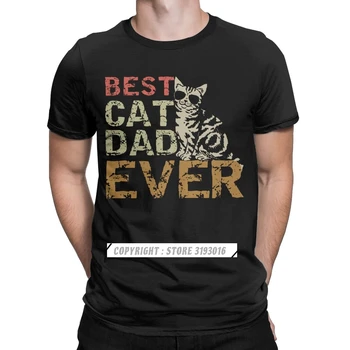 Лучшая футболка с забавным дизайном для папы-кота, рождественские футболки Harajuku Camisas Hombre