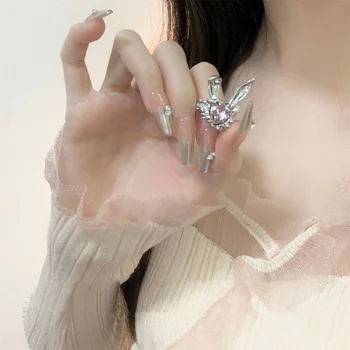 Милое Крутое кольцо с Кроликом в Корейском стиле Новое Кольцо для Прекрасных девушек Корейское Кавайное Милое PartyTwins Специальное кольцо