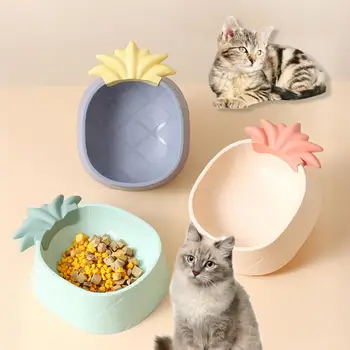 Миска для домашних животных в форме нескользящего ананаса, легко моющаяся, для кормления кошек и собак, принадлежности для домашнего использования