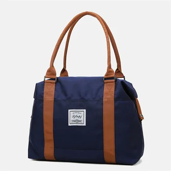 Модная большая дорожная сумка, женские сумки-тоут, сумка из ткани Оксфорд, водонепроницаемые сумки через плечо, женская сумка на выходные и ночь