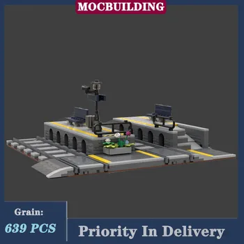 Модуль расширения платформы железнодорожного вокзала MOC City в сборе Строительный блок Коллекция игрушек 