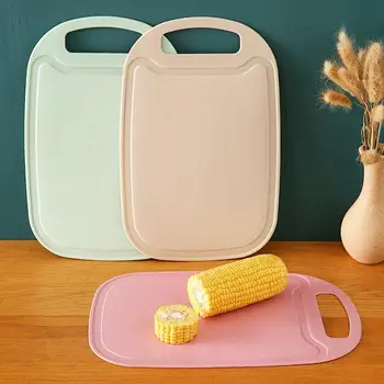 Нескользящая Пластиковая Разделочная доска Коврик для разделки продуктов Кухонный Инструмент Для резки фруктов и овощей Коврики для разделочного стола с отверстием для подвешивания