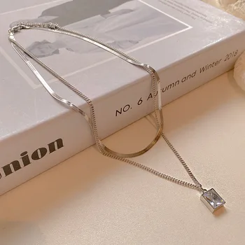 Новое блестящее ожерелье для дам, Изысканное высококачественное ожерелье с цепочкой на ключицу, ювелирные изделия для дам в подарок