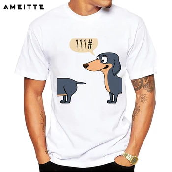 Новое поступление, горячая сексуальная футболка с собакой, Летние мужские модные футболки с короткими рукавами и животным принтом, забавные топы