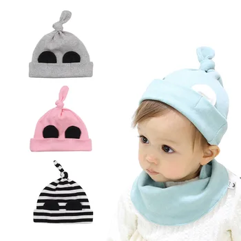Осенне-зимняя детская вязаная шапочка С прекрасным дизайном для глаз, шерстяная шапочка для защиты головы новорожденных, согреет вашего ребенка В нескольких цветах.