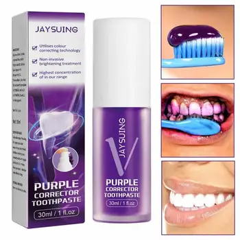 Отбеливающая зубы зубная паста V34 Корректор цвета Зубная паста для чистки полости рта, осветляющая эмаль, восстанавливающая свежее дыхание зубная паста