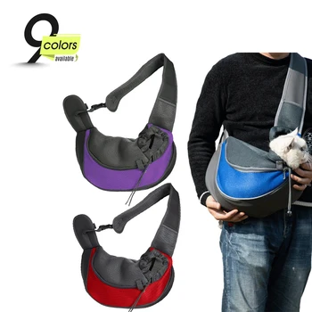 Переноска для собак с дышащей сеткой, безопасная для путешествий, сумка-слинг для собак кошек