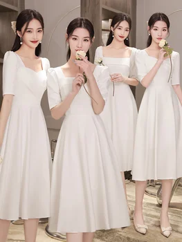 Платья подружек невесты 2023 Новые платья Fairy Sisters Белые платья Свадебные платья Элегантные вечерние платья для женщин вечернее платье