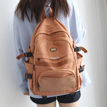Повседневная школьная сумка женский рюкзак для младших школьников 2022 года, новый модный мужской рюкзак для студентов колледжа на женском плече