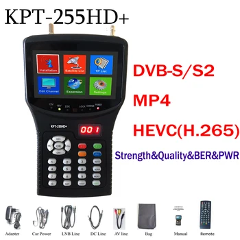 [Подлинный] KPT-255HD Плюс KPT-255HD + измеритель спутникового поиска камеры видеонаблюдения DVB-S2 MP4 HEVC (H.265) AVS/AVS + ST-5150 WS-6933 V8 FINDER