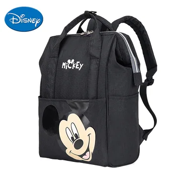 Портативная сумка для мамы Disney, Модный мультфильм с аниме Микки для сухого и влажного разделения, Дышащий рюкзак большой емкости, Дорожная сумка для подгузников