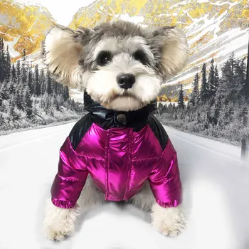 Роскошная дизайнерская одежда для домашних собак, пуховик, зимнее пальто, костюм щенка для маленьких средних собак, парки, одежда для французского бульдога-шнауцера