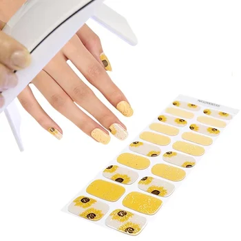 Самоклеящиеся наклейки для ногтей, Отрываемые, Сплошные 3D Наклейки с полным покрытием, готовые украшения для ногтей, Водонепроницаемая полоска лака для ногтей