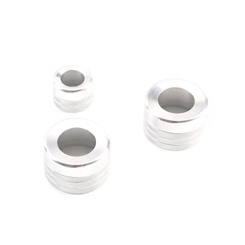 Серебристая ручка кондиционера, кнопка регулировки громкости звука, накладное кольцо для X5 X6 E70 E71 F15 F16 2014-2018