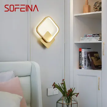 Современный медный настенный светильник SOFEINA, 3 цвета, роскошное бра для домашнего декора гостиной