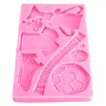 Форма для торта и шоколада Многофункциональные Розовые Силиконовые формы для футбольных трофеев для пекарни
