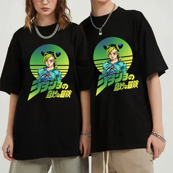 Футболка Jojo's Bizarre Adventure, графические футболки Jolyne Cujoh, уличная одежда в стиле хип-хоп, футболка Мужская