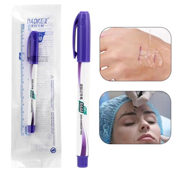 Хирургический кожный маркер для бровей, Маркер для кожи, ручка для татуажа, Маркер для кожи, набор измерительных линейок