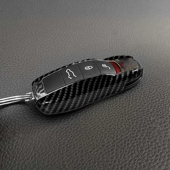 Чехол Для Ключей Автомобиля LEEPEE Пластиковая Оболочка для Porsche Cayenne Macan 911Boxster Cayman Panamera Key Shell Holder Cover 1 Пара