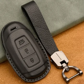 Чехол для ключей от автомобиля Hyundai Santa I30 IX35 Encino Solaris Azera Grandeur Elantra Accent Fe из кожи